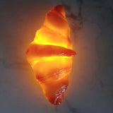 Croissant Bread Lamp Decorative Bakery Lamp Atmosphere Lighting for Cake Shop - Close-Up Angle