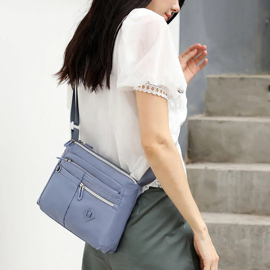 Ladies Large Capacity Crossbody Bag Single Shoulder Small Square Bag Handbag - Grey