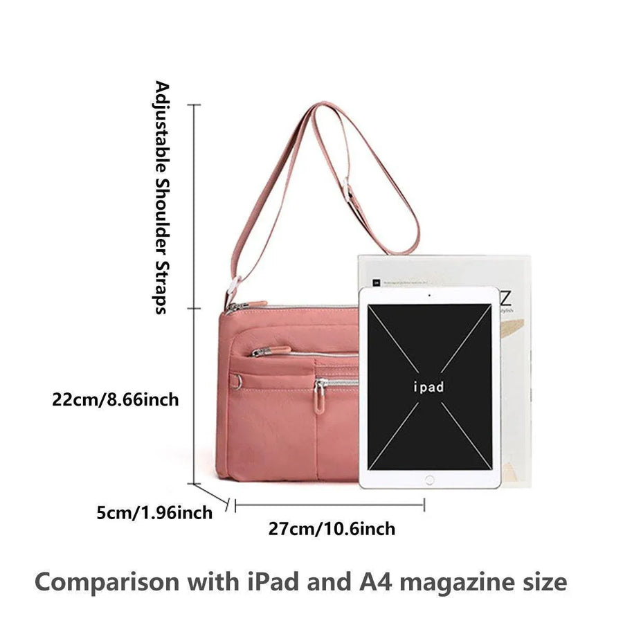 Ladies Large Capacity Crossbody Bag Single Shoulder Small Square Bag Handbag - Purple