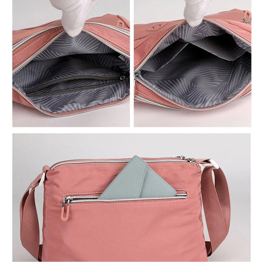 Ladies Large Capacity Crossbody Bag Single Shoulder Small Square Bag Handbag - Purple