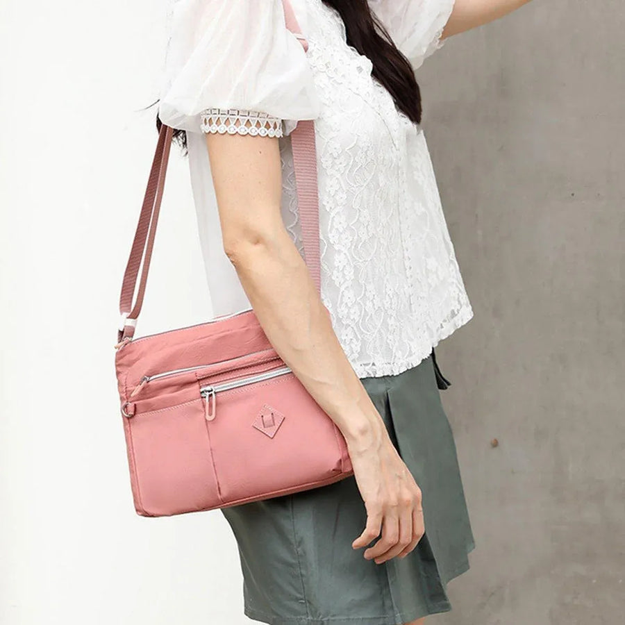 Ladies Large Capacity Crossbody Bag Single Shoulder Small Square Bag Handbag - Purple
