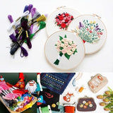 50/100 Colours Colourful Egyptian Cross Stitch Cotton Embroidery Threads - 50PCS (50 Colours) - Close-Up Angle