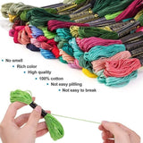 50/100 Colours Colourful Egyptian Cross Stitch Cotton Embroidery Threads - 50PCS (50 Colours)