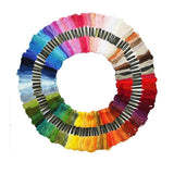 50/100 Colours Colourful Egyptian Cross Stitch Cotton Embroidery Threads - 50PCS (50 Colours) - Front View