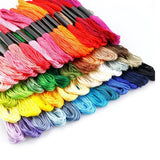 50/100 Colours Colourful Egyptian Cross Stitch Cotton Embroidery Threads - 50PCS (50 Colours) - Side View