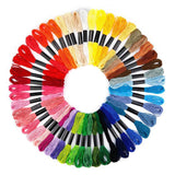 50/100 Colours Colourful Egyptian Cross Stitch Cotton Embroidery Threads - 50PCS (50 Colours) - Rear View