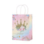 30pcs Pink Romantic Flower Tote Bag Cowhide Paper Elegant Design Gift Bag - Crown