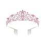 Princess Rhinestone Queen Hair Tiara Headband Hair Accessories Crystal Crown - Silver-Pink