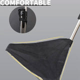 Stainless Steel Walking Stick with Seat Folding Cane Chair for Travel and Outdoor Use - Low Angle