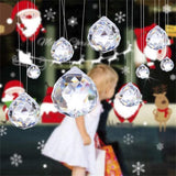12Pcs 30mm Suncatcher Chandelier Clear Glass Prism Crystal Ball Pendant Set - Side View