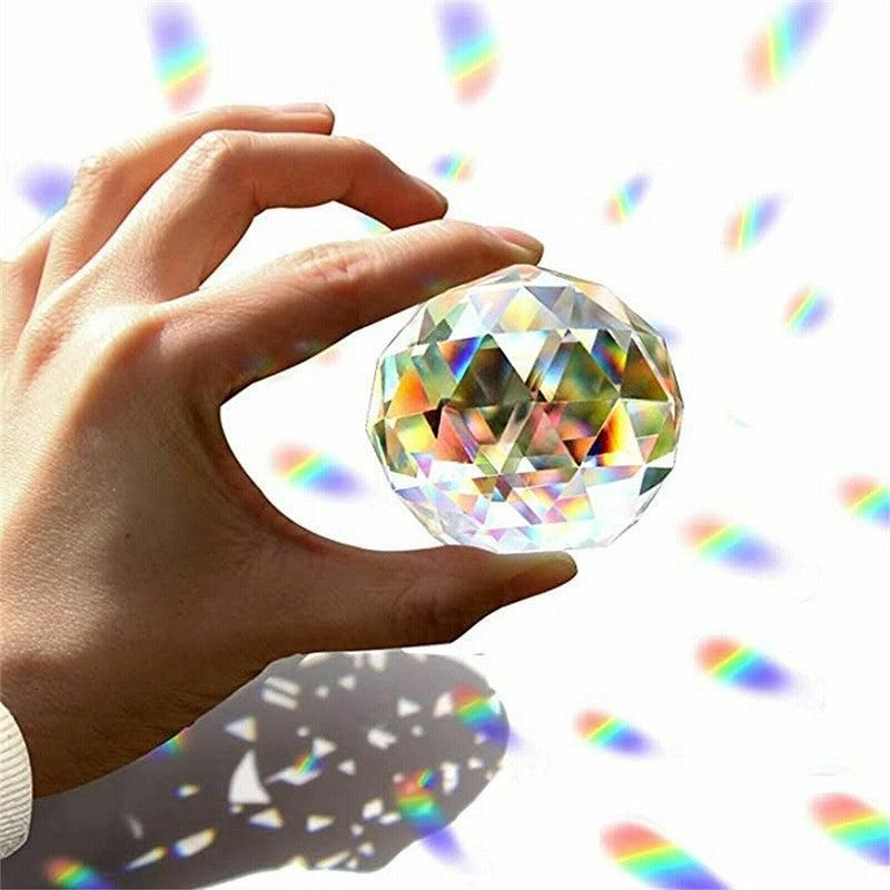 12Pcs 30mm Suncatcher Chandelier Clear Glass Prism Crystal Ball Pendant Set