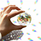 12Pcs 30mm Suncatcher Chandelier Clear Glass Prism Crystal Ball Pendant Set - Close-Up Angle