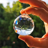 12Pcs 30mm Suncatcher Chandelier Clear Glass Prism Crystal Ball Pendant Set