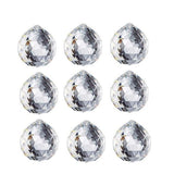12Pcs 30mm Suncatcher Chandelier Clear Glass Prism Crystal Ball Pendant Set - Front View