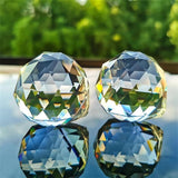 12Pcs 30mm Suncatcher Chandelier Clear Glass Prism Crystal Ball Pendant Set - Top-Down View