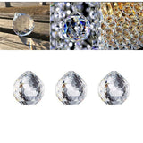 12Pcs 30mm Suncatcher Chandelier Clear Glass Prism Crystal Ball Pendant Set - 45-Degree Angle