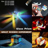 Glass Prism Cube 15 20 25mm RGB Dispersion Science Experiment or Storage Bag - Only 1PC Storage Bag - Front View