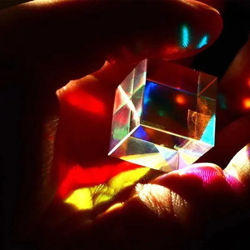 Glass Prism Cube 15 20 25mm RGB Dispersion Science Experiment or Storage Bag - Only 1PC Storage Bag