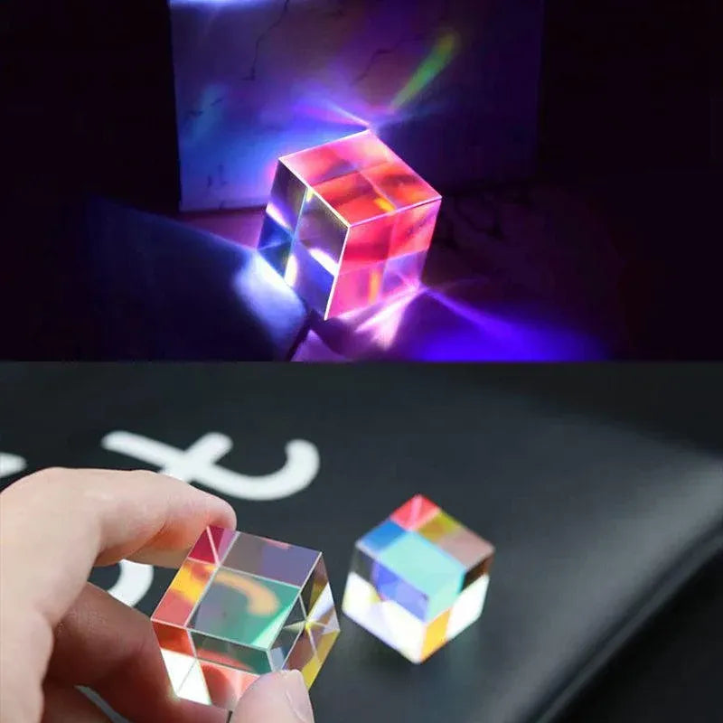 Glass Prism Cube 15 20 25mm RGB Dispersion Science Experiment or Storage Bag - Only 1PC Storage Bag