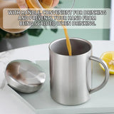 400ml Thickened Double Layer Insulated Stainless Steel Cup Portable Durable - Top-Down View