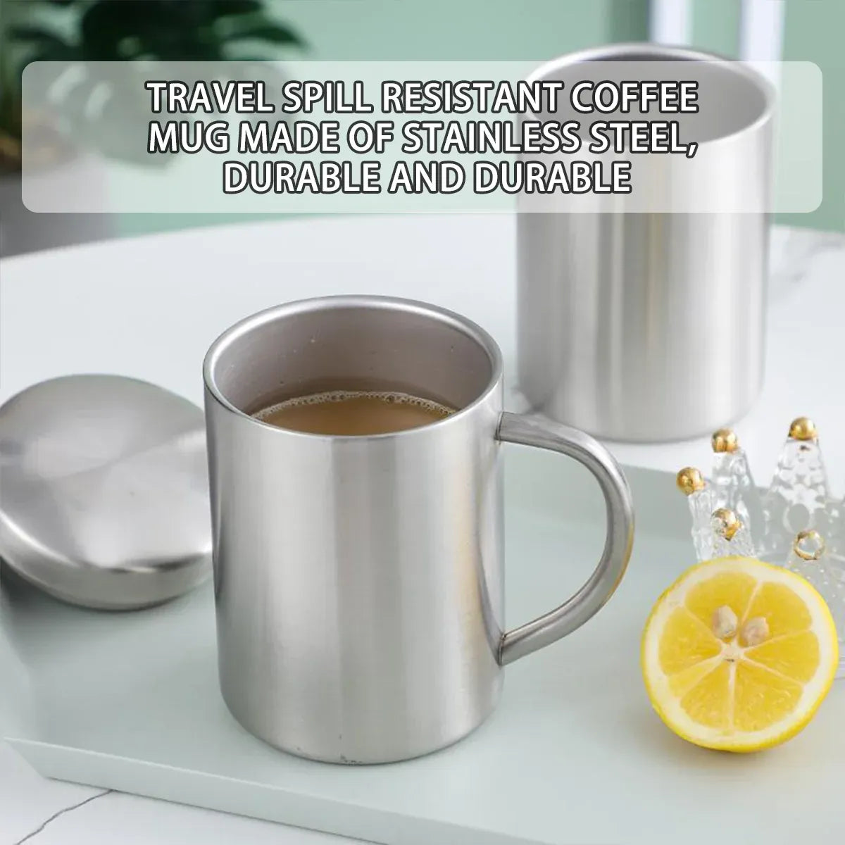 400ml Thickened Double Layer Insulated Stainless Steel Cup Portable Durable