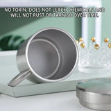 400ml Thickened Double Layer Insulated Stainless Steel Cup Portable Durable - Close-Up Angle