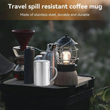 400ml Thickened Double Layer Insulated Stainless Steel Cup Portable Durable - Low Angle