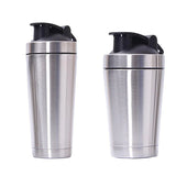 500/750ML Stainless Steel Protein Blender Shaker Cup Bottle Mixed Water Sport - 750ml - Side View