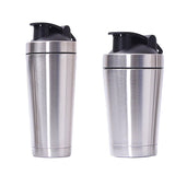 500/750ML Stainless Steel Protein Blender Shaker Cup Bottle Mixed Water Sport - 750ml - Front View