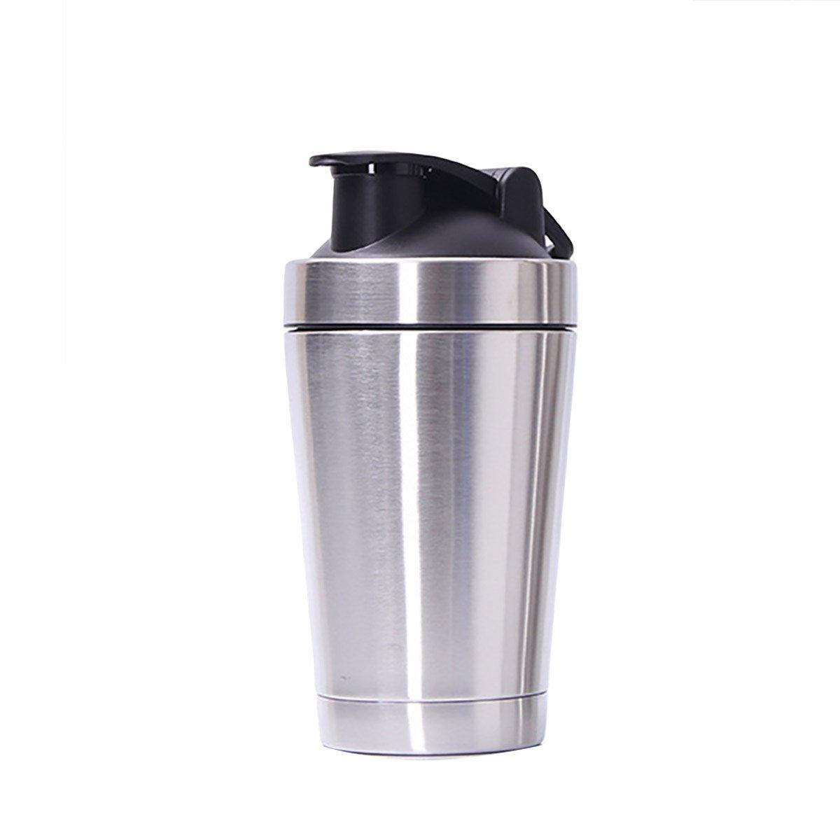 500/750ML Stainless Steel Protein Blender Shaker Cup Bottle Mixed Water Sport - 750ml