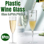 8pcs 180ml Plastic Champagne Glass Tall Wine Glass for Party Wedding Celebration
