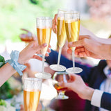 8pcs 180ml Plastic Champagne Glass Tall Wine Glass for Party Wedding Celebration - Top-Down View