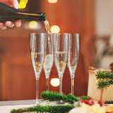 8pcs 180ml Plastic Champagne Glass Tall Wine Glass for Party Wedding Celebration - 45-Degree Angle