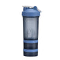 Powder Milkshake Drink Cup Sport Water Bottle 500Ml 3 Tier Protein Shaker Pill - Blue