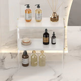 Acrylic Desktop Cup Holder Multi-Purpose Portable Storage Organizer For Home - Brown - Rear View