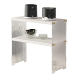 Acrylic Desktop Cup Holder Multi-Purpose Portable Storage Organizer For Home - Brown - Low Angle