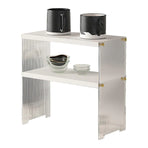 Acrylic Desktop Cup Holder Multi-Purpose Portable Storage Organizer For Home - White