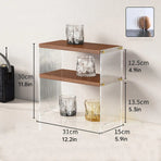 Acrylic Desktop Cup Holder Multi-Purpose Portable Storage Organizer For Home - White