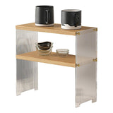 Acrylic Desktop Cup Holder Multi-Purpose Portable Storage Organizer For Home - White - Rear View