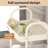 Double Layer Shelf Storage Rack for Water Cups Tea Cups Organizer Kitchen Rack - Top-Down View