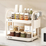 Double Layer Shelf Storage Rack for Water Cups Tea Cups Organizer Kitchen Rack - Extra Image