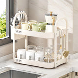 Double Layer Shelf Storage Rack for Water Cups Tea Cups Organizer Kitchen Rack - Extra Image