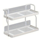 2 Tier Shelf Kitchen Storage Rack Organizer for Home and Countertop Organization - Front View