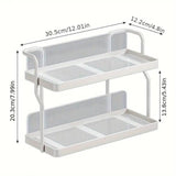 2 Tier Shelf Kitchen Storage Rack Organizer for Home and Countertop Organization - Side View