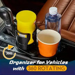 Rotatable Car Cup Holder Multifunctional Drink Holder Adjustable for Vehicle Use