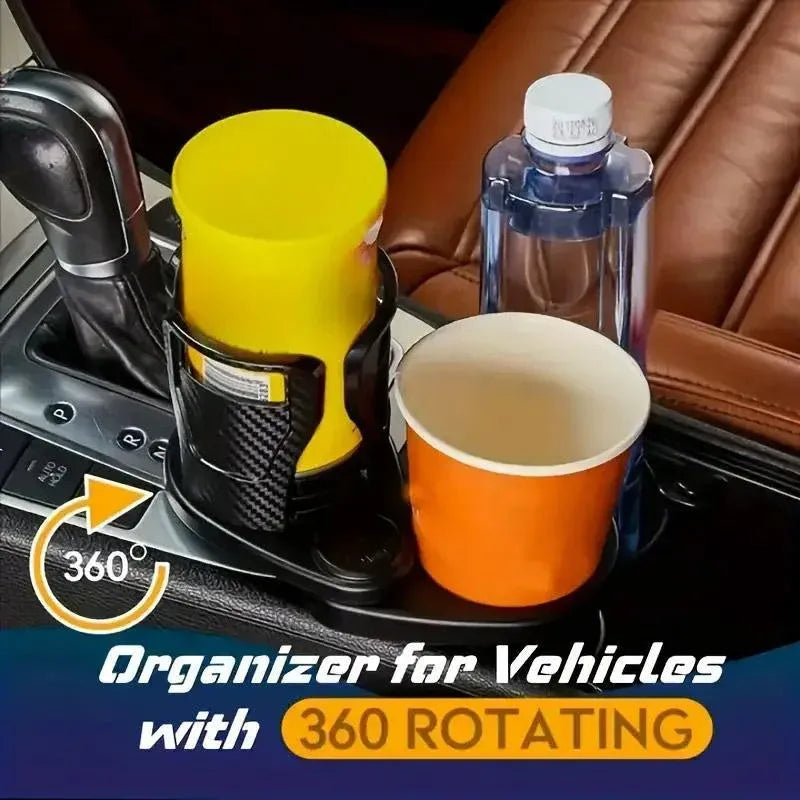 Rotatable Car Cup Holder Multifunctional Drink Holder Adjustable for Vehicle Use
