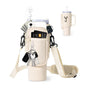 Portable Cup Sleeve Drink Holder Reusable Water Bottle Carrier Travel Bag - Beige