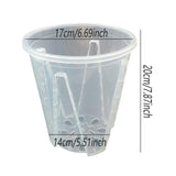 10xClear Plastic Orchid Pots with Holes for Phalaenopsis Root Aeration - Side View