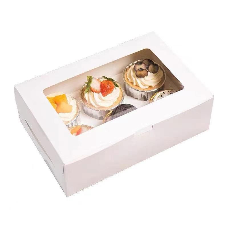 Cupcake Box Cases 1/2/4/8/12 Holes Window Face Cases Party Wedding Muffin Baking