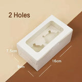 Cupcake Box Cases 1/2/4/8/12 Holes Window Face Cases Party Wedding Muffin Baking - 45-Degree Angle